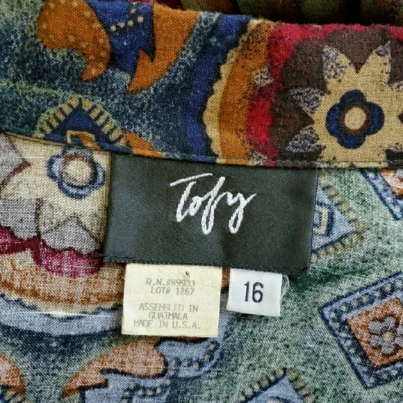 80s 90s Vintage Colorful Patchwork Pattern Romper size L-XL - Picture 2 of 6